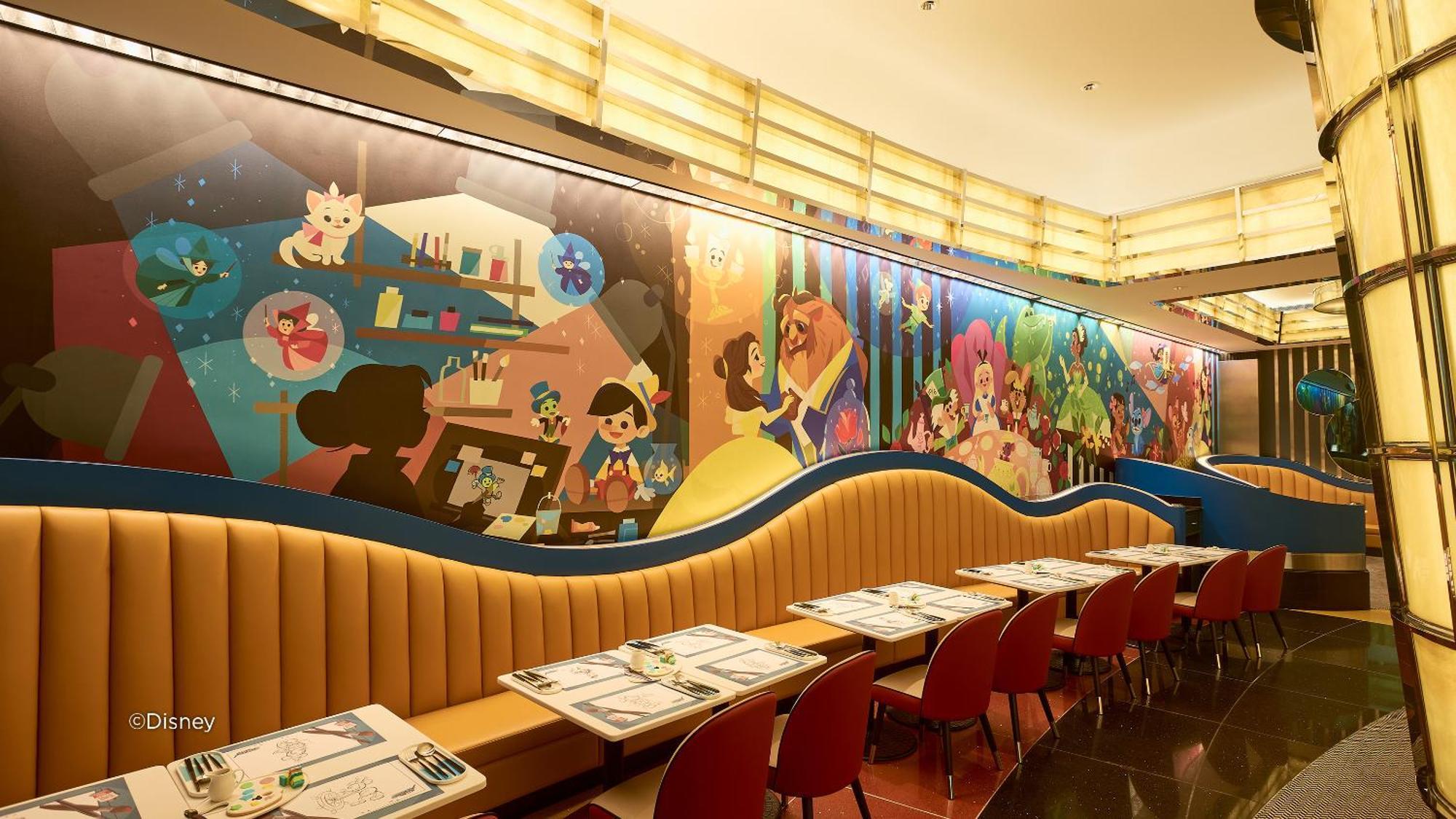 Disney'S Hollywood Hotel Hong Kong Bagian luar foto Interior of a TDL restaurant