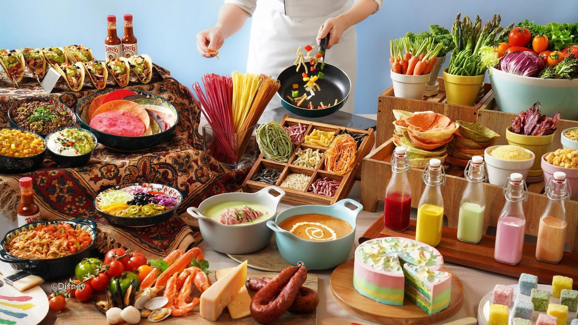 Disney'S Hollywood Hotel Hong Kong Bagian luar foto A buffet