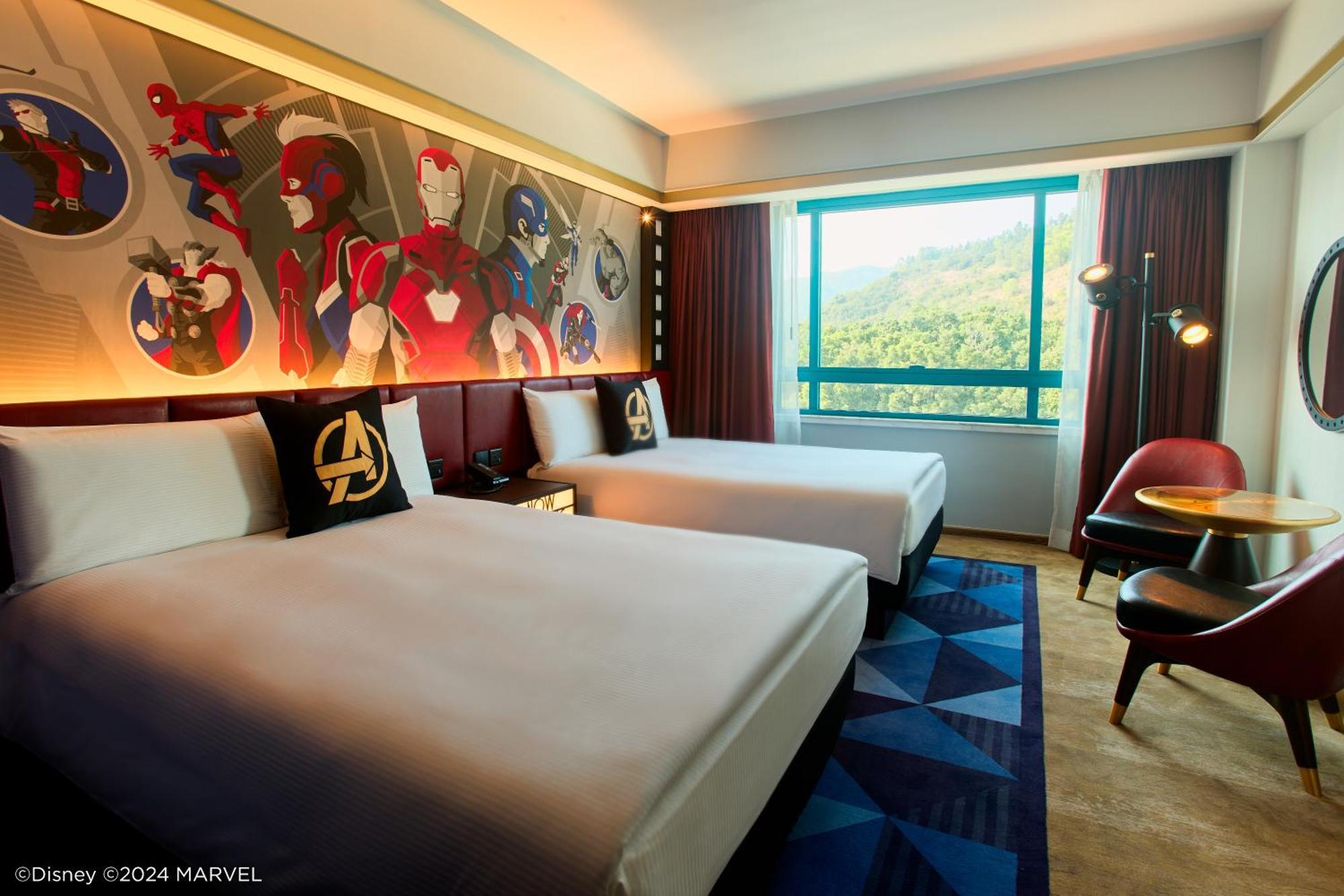 Disney'S Hollywood Hotel Hong Kong Bagian luar foto Marvel themed room at the hotel